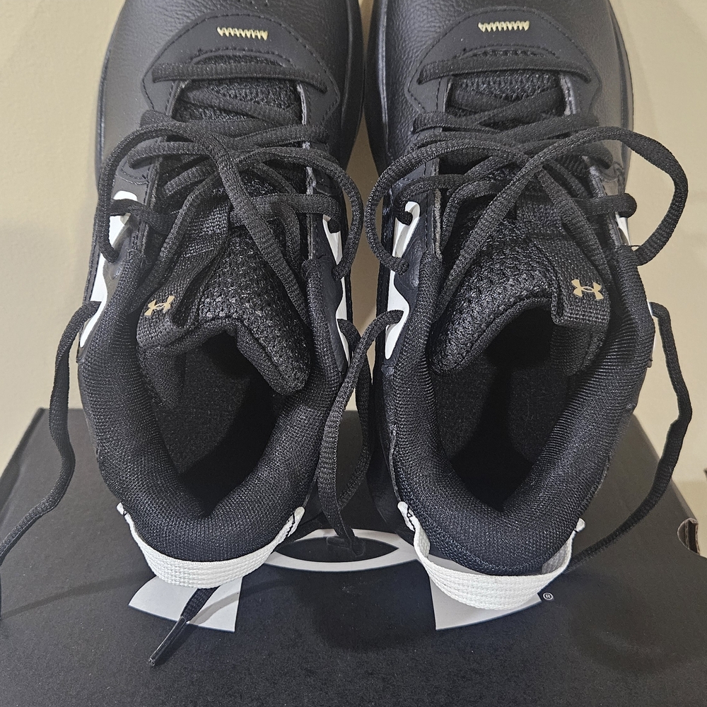 ​Under Armour UA Jet Basketball Shoes Black White Gold - Picture 7 of 7